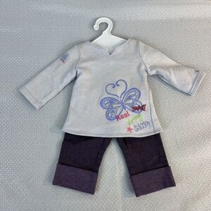 American Girl 18" Doll Truly Me "Real Me" 2010 Meet Outfit Shirt Purple Jeans